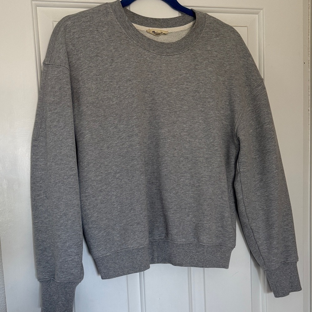 Women’s Madewell Classic Gray Crew Neck Sweater, Size Small